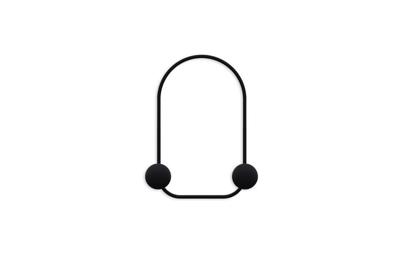 Metallinen Seinäkoukku Sammakko Musta, Musta