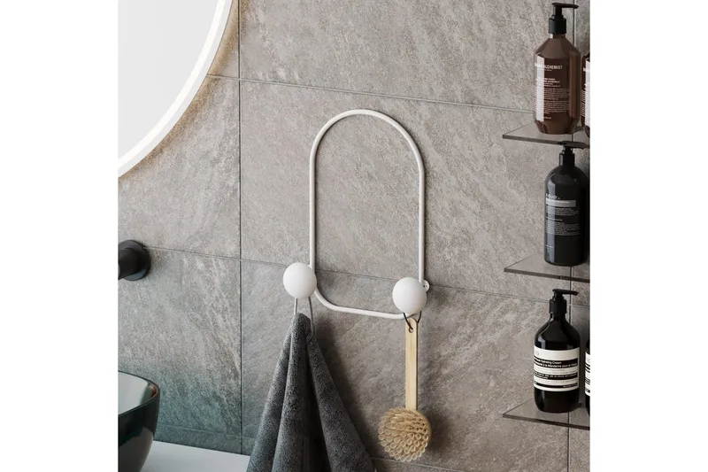 Metallinen Seinäkoukku Sammakko Valkoinen - Valkoinen - Säilytys - Vaatesäilytys - Vaatenaulakko