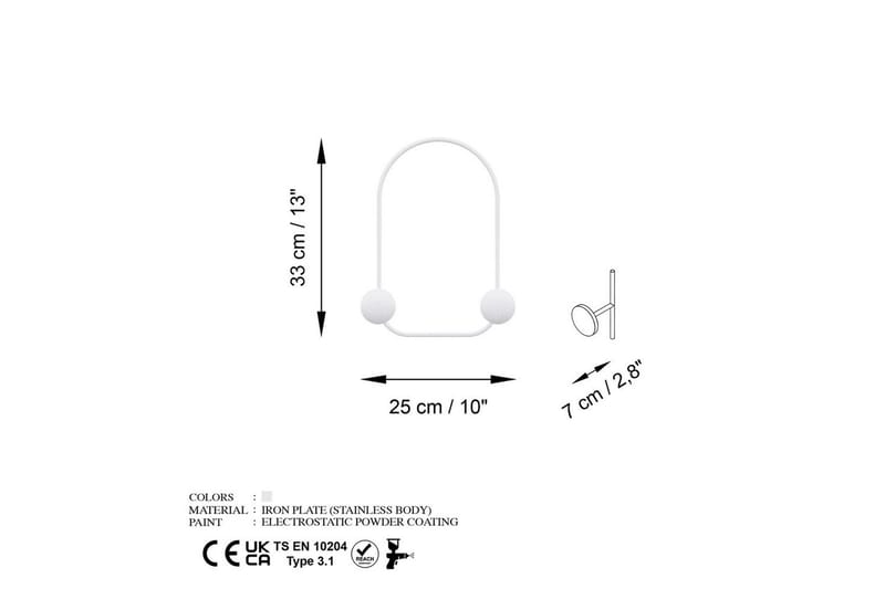 Metallinen Seinäkoukku Sammakko Valkoinen - Valkoinen - Säilytys - Vaatesäilytys - Vaatenaulakko