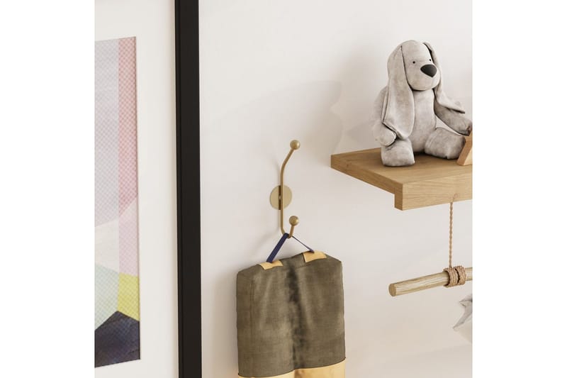 Metallinen Seinäkoukku Sarvikuono Kulta - Kulta - Säilytys - Vaatesäilytys - Vaatenaulakko