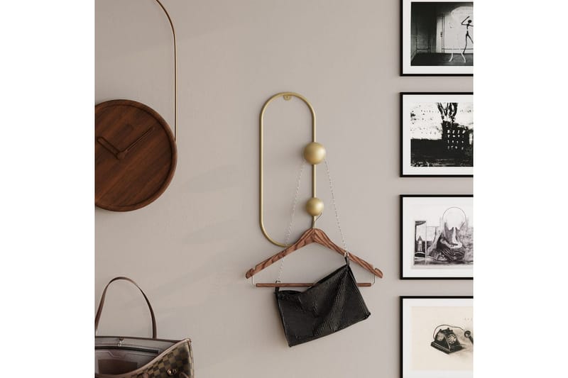 Metallinen Seinäkoukku Sota Kulta - Kulta - Säilytys - Vaatesäilytys - Vaatenaulakko