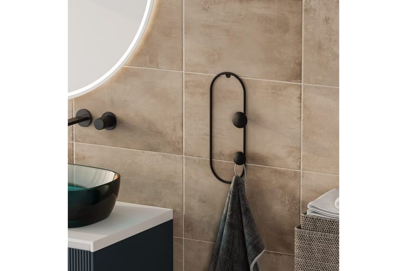 Metallinen Seinäkoukku Sota Musta - Musta - Säilytys - Vaatesäilytys - Vaatenaulakko