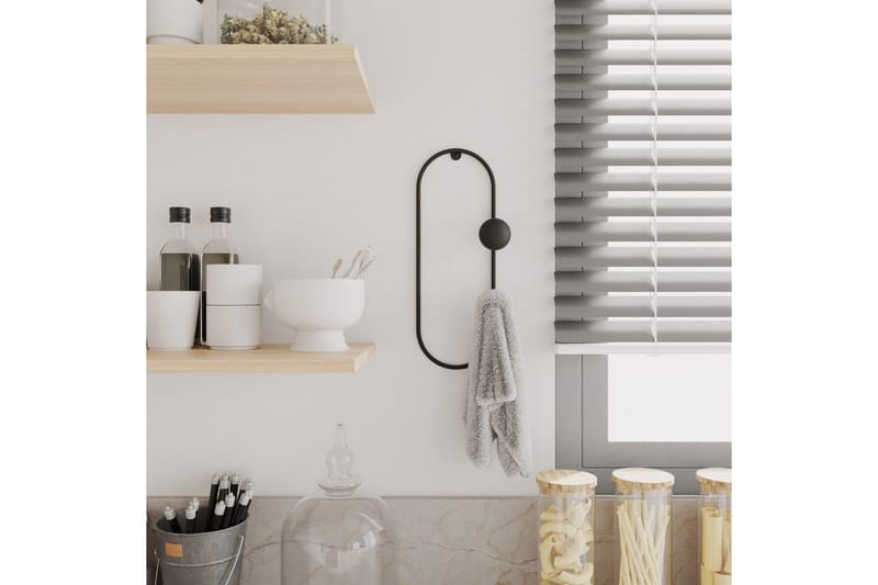 Metallinen Seinäkoukku Sota Musta - Musta - Säilytys - Vaatesäilytys - Vaatenaulakko