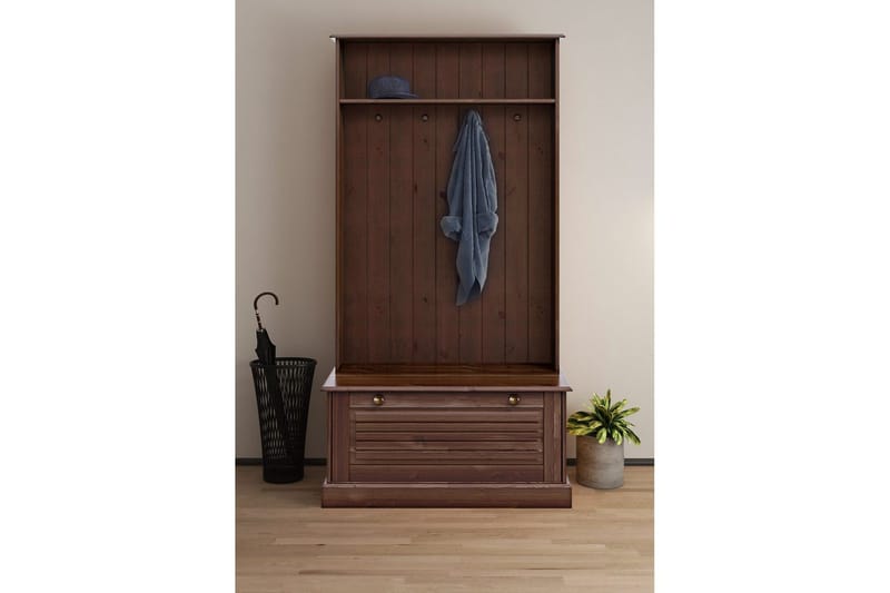 Mille Vaateripustin - Ruskea - Säilytys - Vaatesäilytys - Vaatenaulakko - Koukkunaulakot