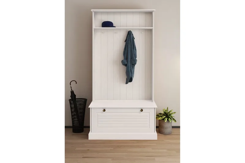 Mille Vaateripustin - Valkoinen - Säilytys - Vaatesäilytys - Vaatenaulakko - Koukkunaulakot