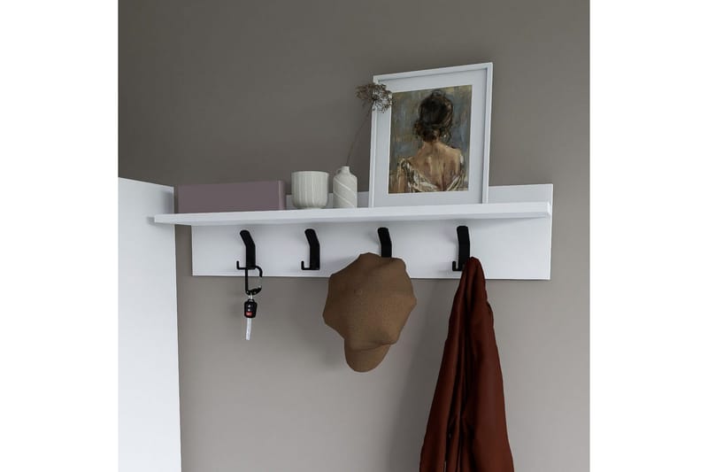 Nagouri Naulakko 90 cm - Valkoinen - Säilytys - Vaatesäilytys - Vaatenaulakko - Koukkunaulakot