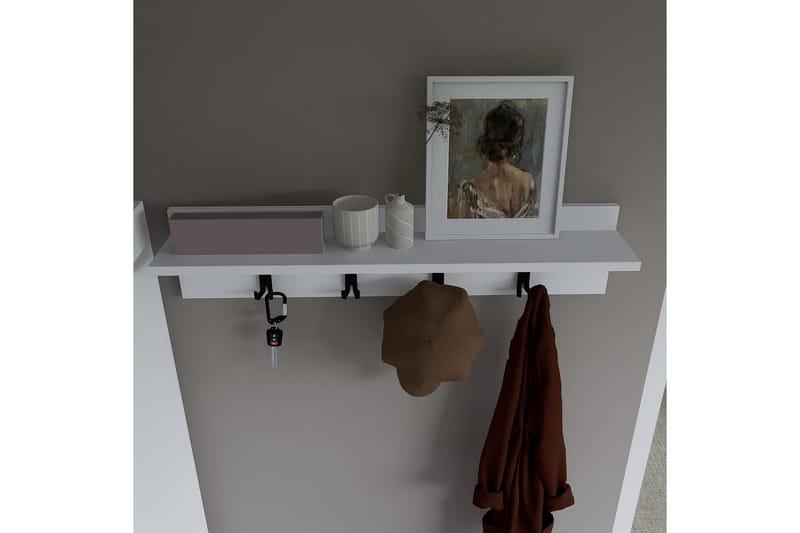 Nagouri Naulakko 90 cm - Valkoinen - Säilytys - Vaatesäilytys - Vaatenaulakko - Koukkunaulakot