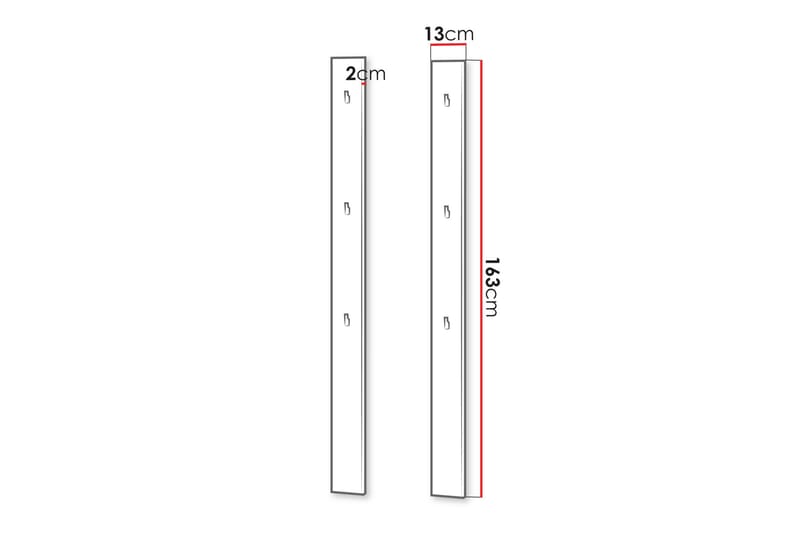 Naulakko Simply 13 cm - Harmaa - Säilytys - Vaatesäilytys - Vaatenaulakko - Koukkunaulakot