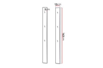 Naulakko Simply 13 cm - Valkoinen - Säilytys - Vaatesäilytys - Vaatenaulakko - Koukkunaulakot