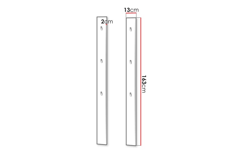 Naulakko Simply 13 cm - Valkoinen - Säilytys - Vaatesäilytys - Vaatenaulakko - Koukkunaulakot