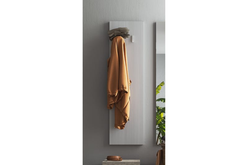 Naulakko Tabor 31x110 cm - Valkoinen - Säilytys - Vaatesäilytys - Vaatenaulakko - Koukkunaulakot