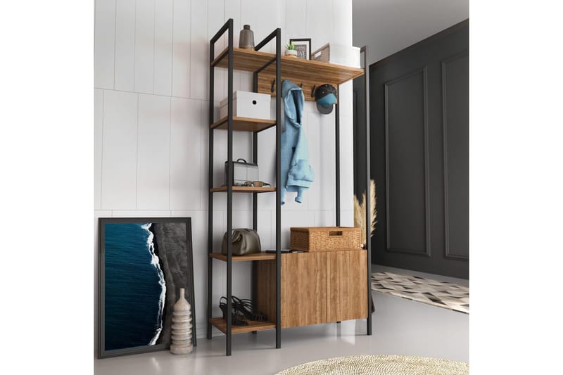 Naulakko Violaceae 90x175 cm - Ruskea - Säilytys - Vaatesäilytys - Vaatenaulakko - Koukkunaulakot