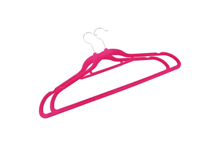 100kpl Vaateripustinsarja liukumaton vaaleanpunainen sametti - Pinkki - Vaatenaulakko - Ripustimet