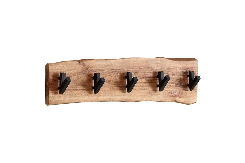 Seinähylly Wohnling Kiinteä puurakenteinen seinään kiinnitettävä naulakko 60 cm teollinen, undefined