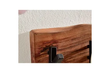 Seinähylly Wohnling Kiinteä puurakenteinen seinään kiinnitettävä naulakko 60 cm teollinen - Säilytys - Vaatesäilytys - Vaatenaulakko