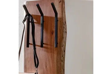 Seinähylly Wohnling Massiivipuinen puureuna Seinään kiinnitettävä naulakko 35X100 cm Teollisuus - Säilytys - Vaatesäilytys - Vaatenaulakko