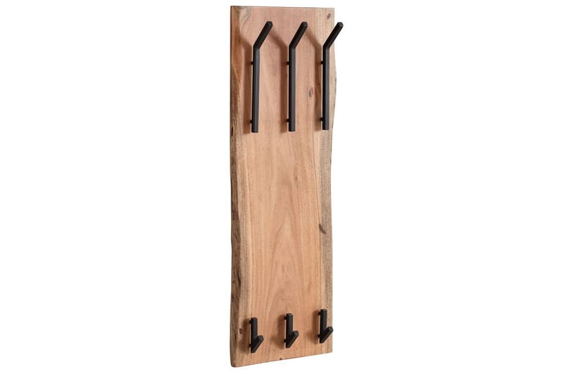 Seinähylly Wohnling Massiivipuinen puureuna Seinään kiinnitettävä naulakko 35X100 cm Teollisuus - Säilytys - Vaatesäilytys - Vaatenaulakko