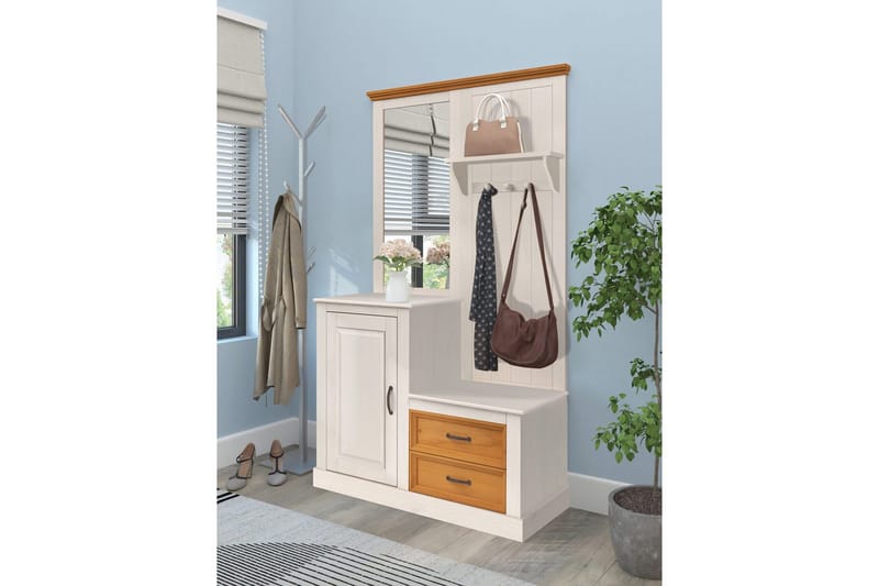 Selma Vaateripustin - Valkoinen - Säilytys - Vaatesäilytys - Vaatenaulakko - Koukkunaulakot