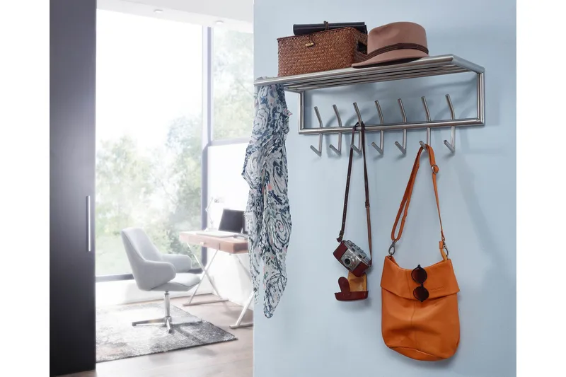 Vaatekoukku Mexus 75 cm - Hopea - Säilytys - Vaatesäilytys - Vaatenaulakko