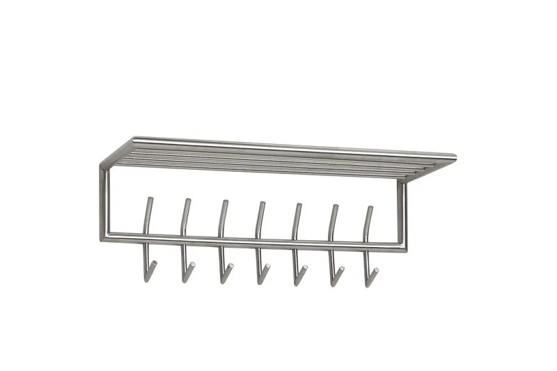 Vaatekoukku Mexus 75 cm, Hopea