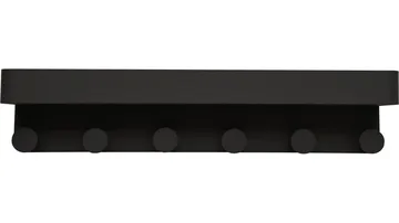 Seinähylly Benvenuti 6 ripustimella 1-pack - musta - Säilytys - Vaatesäilytys - Vaatenaulakko - Vaatekoukku