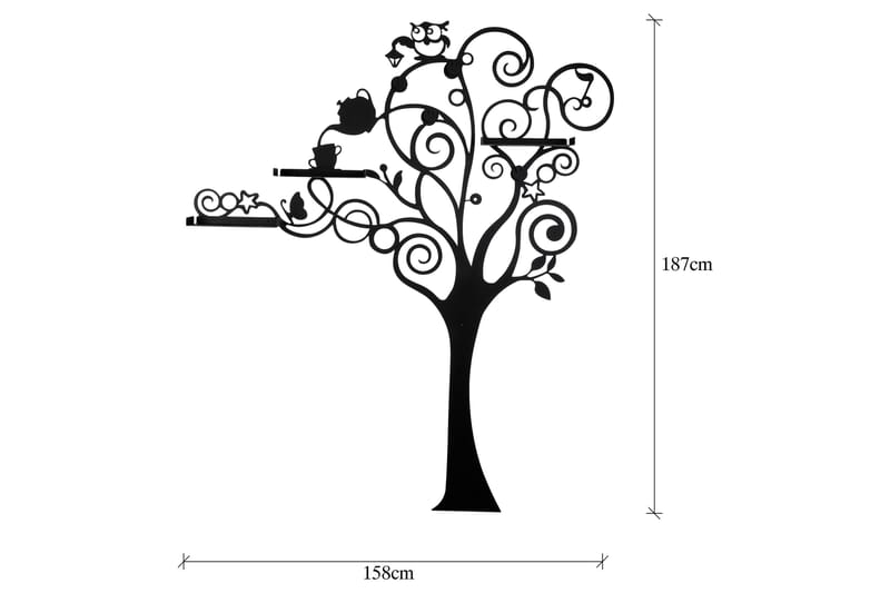 Vaatekoukku Tree - Musta - Vaatenaulakko - Vaatekoukku - Vaatenaulakot - Koukkunaulakot