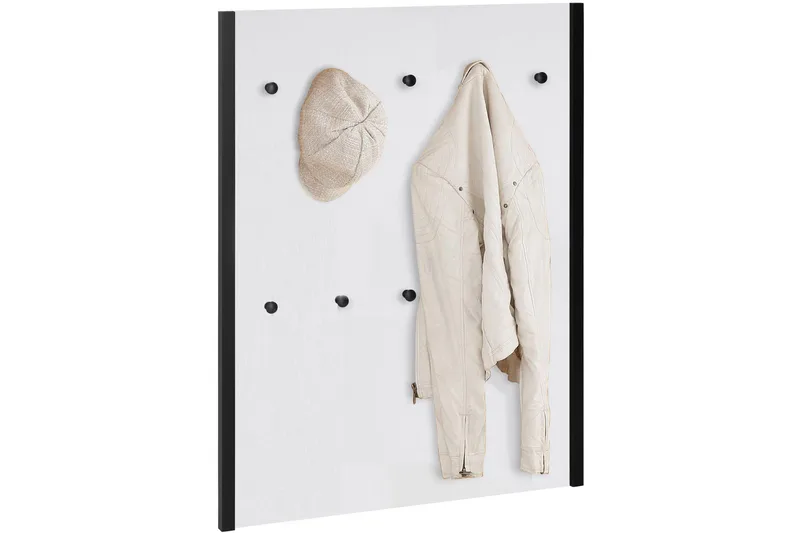 Vaatenaulakko Whyer 75x100 cm, Valkoinen/Musta