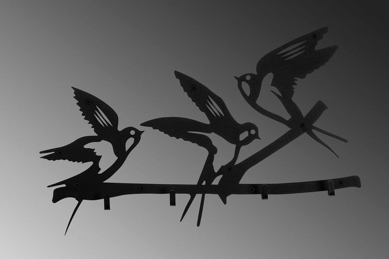 Vaatekoukut Lambrivka 52x32 cm - Musta - Säilytys - Vaatesäilytys - Vaatenaulakko