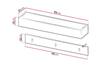 Vaateripustin Simply 92 cm - Valkoinen - Säilytys - Vaatesäilytys - Vaatenaulakko - Koukkunaulakot