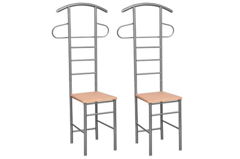 Vaatetelineet 2 kpl metalli - Beige - Säilytys - Vaatesäilytys - Vaatenaulakko - Vaateteline & pukuteline