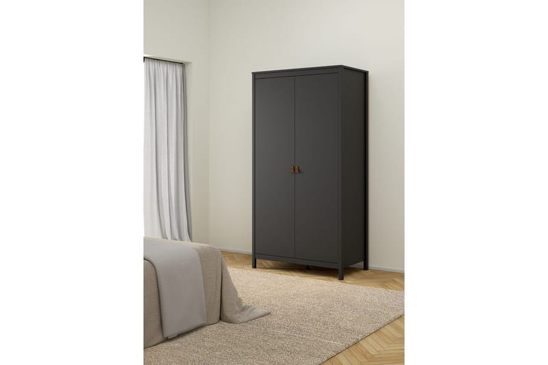 Vallvidera Vaatekaappi 102,3x199 cm - Musta - Säilytys - Vaatesäilytys - Vaatekaappi