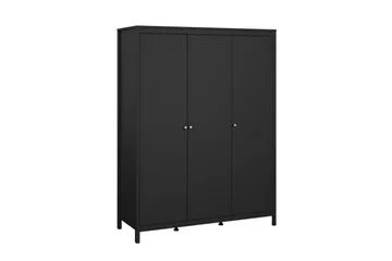 Vallvidera Vaatekaappi 150x199 cm - Musta - Säilytys - Vaatesäilytys - Vaatekaappi