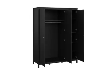 Vallvidera Vaatekaappi 150x199 cm - Musta - Säilytys - Vaatesäilytys - Vaatekaappi