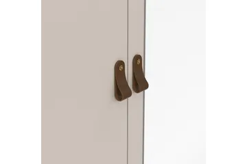 Vallvidera Vaatekaappi Peilillä 150x199 cm - Beige - Säilytys - Vaatesäilytys - Vaatekaappi