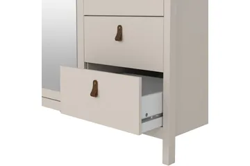 Vallvidera Vaatekaappi Peilillä 150x199 cm - Beige - Säilytys - Vaatesäilytys - Vaatekaappi