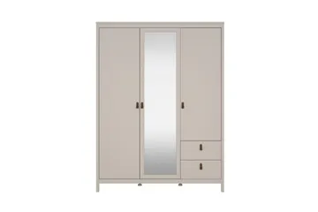 Vallvidera Vaatekaappi Peilillä 150x199 cm - Beige - Säilytys - Vaatesäilytys - Vaatekaappi