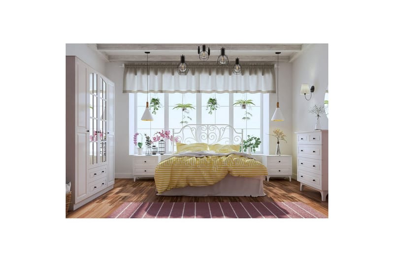 Varin Vaatekaappi 140x210 cm - Matta Valkoinen - Säilytys - Vaatesäilytys - Vaatekaappi