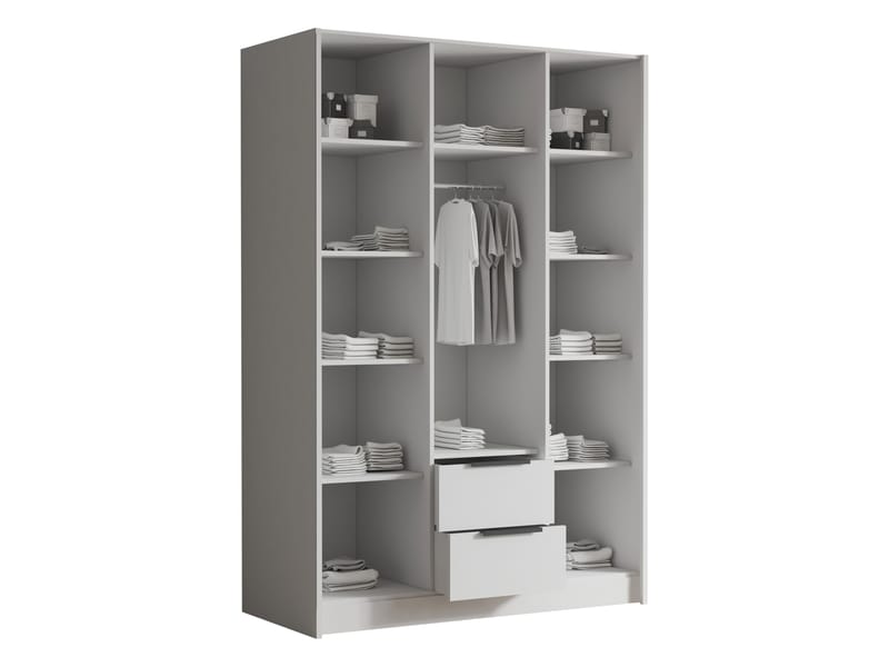 Varros Vaatekaappi 150x216 cm - Musta - Säilytys - Vaatesäilytys - Vaatekaappi
