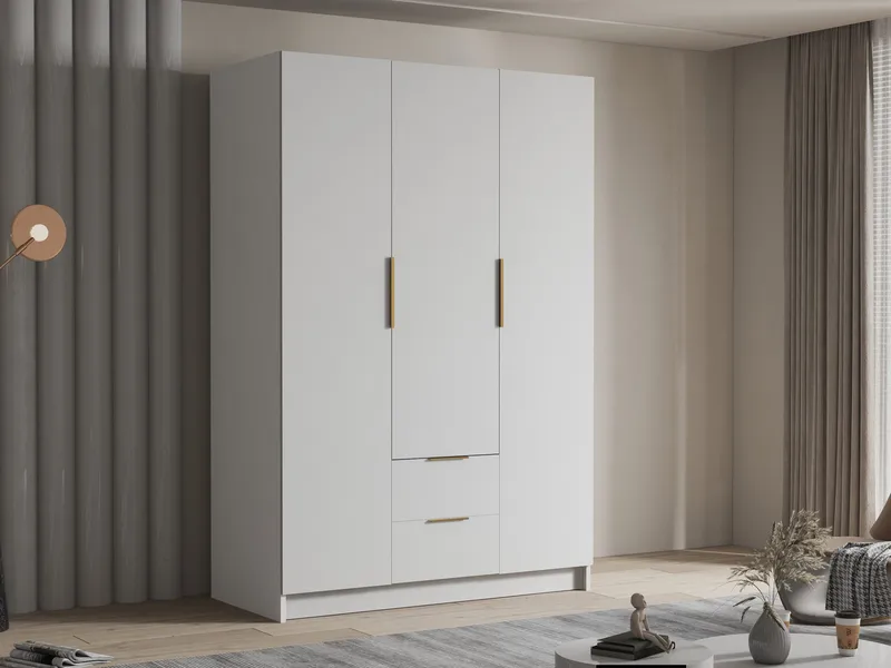 Varros Vaatekaappi 150x216 cm - Valkoinen - Säilytys - Vaatesäilytys - Vaatekaappi