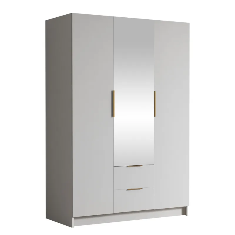 Varros Vaatekaappi peilillä 150x216 cm, Valkoinen