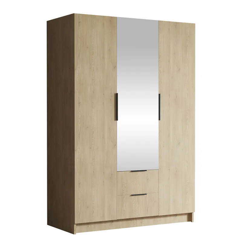 Varros Vaatekaappi peilillä 150x216 cm, Ruskea