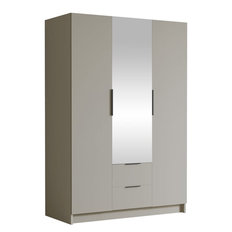 Varros Vaatekaappi peilillä 150x216 cm - Beige - Säilytys - Vaatesäilytys - Vaatekaappi