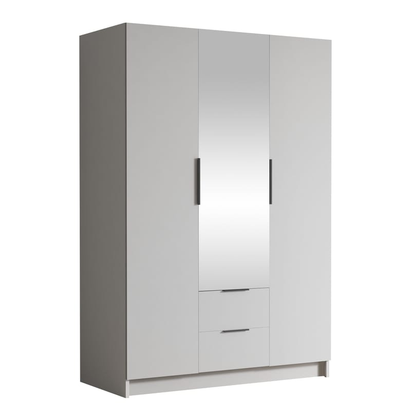 Varros Vaatekaappi peilillä 150x216 cm - Valkoinen - Säilytys - Vaatesäilytys - Vaatekaappi