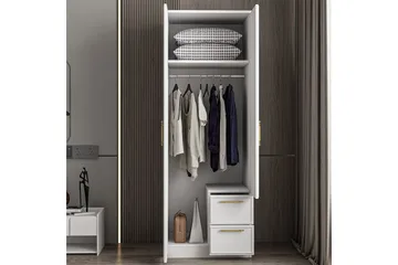 Vespera Vaatekaappi 60x171,8 cm - Valkoinen - Säilytys - Vaatesäilytys - Vaatekaappi