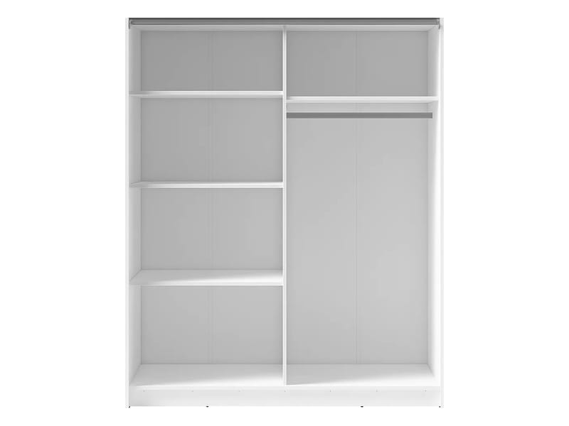 Veylan-vaatekaappi peilillä 201x199 cm - musta - Säilytys - Vaatesäilytys - Vaatekaappi