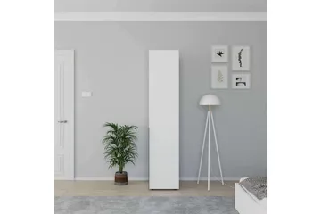 Vornic Vaatekaappi 45x210 cm - Valkoinen - Säilytys - Vaatesäilytys - Vaatekaappi