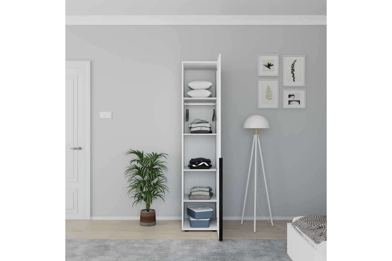 Vornic Vaatekaappi 45x210 cm - Valkoinen - Säilytys - Vaatesäilytys - Vaatekaappi