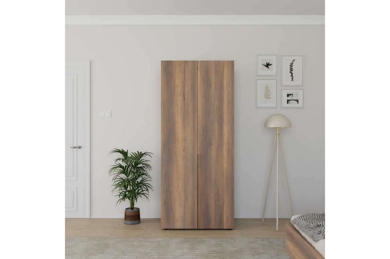 Vornic Vaatekaappi 90x210 cm - Pähkinä - Säilytys - Vaatesäilytys - Vaatekaappi
