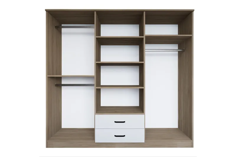 Yaman Vaatekaappi 180x190 cm - Vaaleanruskea - Säilytys - Vaatesäilytys - Vaatekaappi