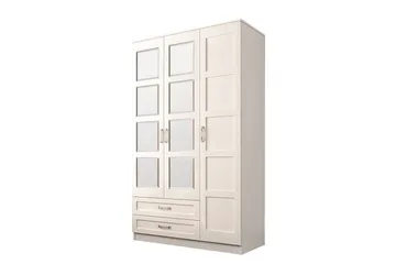 Zyricon Vaatekaappi 105x184 cm - Matta Valkoinen - Säilytys - Vaatesäilytys - Vaatekaappi